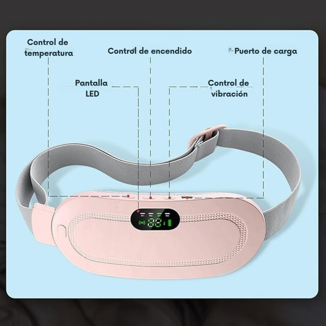 Pink Belt: Banda Térmica & Masajeadora para cólicos